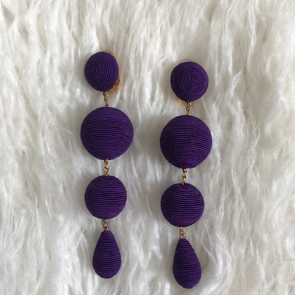 Rebecca De Ravenel Jewelry - Rebecca De Ravenel Purple 4 Drop Tear Earrings